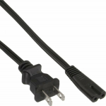 Power Cable InLine 65pcs. Bulk Pack InLine&reg; Power Cable mains Plug USA to Euro 8 socket 1.8m