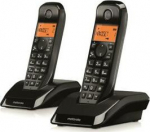 ZEBRA Motorola Solutions Motorola S12 Duo, DECT Phone, Cordless handset, Caller identification, Schwarz