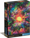 Clementoni Puzzle 500 element&oacute;w Compact Psychedelic Jungle Sunrise