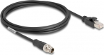 Delock Netzwerkkabel - 8 pin M12-X (M) zu RJ-45 (M)