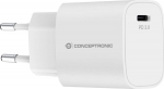 CONCEPTRONIC Ladeger&auml;t 1Port USB-C Top port 20WPD3.0 ws