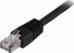 DELTACO | Cat 6 | F/UTP | Patch round (standard) | Svart | 0.5m