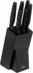 5five Kitchen knives set with stand, 6 element&oacute;w