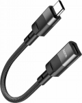 Adapter USB Hoco HOCO adapter OTG Typ C (male) do Lightning (żeński) 3A U107 0.1 m czarny