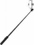 Wozinsky Selfie stick WC12YDS telescopic tripod 1.3m aluminum alloy with double lamp and phone holder - czarny