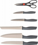 5five Zestaw 5 kitchen knives NEO w rack + shears, 7 element&oacute;w