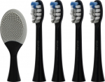 Lovio LVTB124BK-HM SonicProtect PRO Toothbrush Heads Medium Black