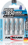 1x4 Ansmann NiMH rech. battery 2850 Mignon AA 2650 mAh DIGITAL