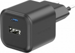 Swissten Travel Charger GaN USB-C 35W PD / USB-A 27W QC