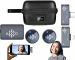 Microphone Luucco 2x Wireless Tie Microphone 3w1 on iPhone Lightning + USB-C + 3.5mm / AirWave / Combo