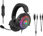 Speedlink k&otilde;rvaklapid + mikrofon Conux RGB, must (SL-860017-BK)