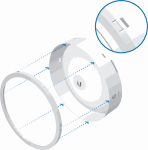 Ubiquiti NanoBeam 16 Iscolator Mount, ISO-BEAM-16, White