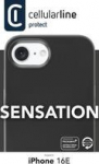Cellularline Sensation - iPhone 16e Soft-touch silicone protective case with integrated Microban antibacterial technology&reg;, Cover, Apple, iPhone SE (2025), 15.4 cm (6.06"), Schwarz
