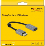 DELOCK Adapter DisplayPort 1.4 > HDMI 4K 60Hz (HDR) aktiv