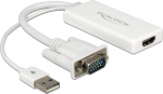 DELOCK VGA Adapter Sub15 + USB -> HDMI St/St/Bu