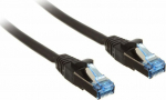 InLine Patch network cable Cat.6A, S/FTP (PiMf), 500MHz, czarny, 0.5m (76850S)