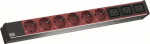 Bachmann Stromverteilungseinheit (Rack - mountable) - Wechselstrom 230 V - 1-phasig - Eingabe, Eingang IEC 60320 C20 - output terminals: 9 (3 x IEC 60320 C19, 6 x power-CEE 7/3)