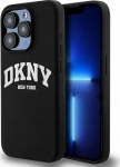 DKNY DKNY Liquid Silicone White Printed Logo MagSafe - Case iPhone 15 Pro (czarny)
