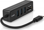 Nedis CCGB64250BK01 - Kabelgebunden - USB Typ-C - Schwarz - MicroSD (TransFlash) - SD - 5 Gbit/s - Gleichstrom