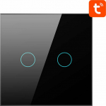 Avatto Touch Light Switch ZigBee Avatto ZTS02-EU-B2 Double TUYA (czarny)