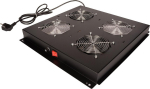 ROLINE Rack - L&uuml;fter Kit - with 2 fans - Roof - Jet Black, RAL 9005 - 48.3 cm (19")