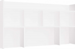 Korbi Desk Extension 130 cm WHITE Bookshelf Documents
