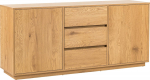 Side board SACHA 160x40xH74cm, melamine with oak decor