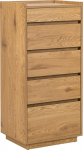 Side board SACHA 50x40xH109cm, melamine with oak decor