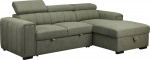 Corner sofa bed ODELIA RC, light green