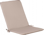 Seat/back cushion OHIO waterproof, 43x90xH2.5cm, beige
