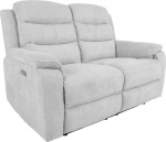 Recliner sofa MIMI 2-seater, electric, silver grey