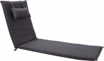 Deck chair pad WICKER 55x195xH3cm, dark grey