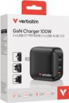 Verbatim Mini GaN Charger 100W 3Port US/EU/UK ADP 32230