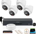 Dahua Europe monitoring kit IP Dahua 4 Outdoor cameras IP 6mpx hard drive
