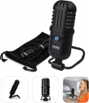 Reloop Condenser microphone sPodcaster Go w tripod and cover included one size