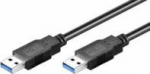 MicroConnect USB 3.2 Gen 1 A-A 3m M-M, BLACK 10 times faster than