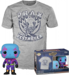 Funko Pop! & Tee (Adult): Marvel Guardians of the Galaxy - Drax (Blacklight) (Special Edition) Vinyl Figure and T-Shirt (L)
