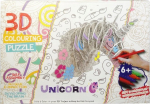 Swede Puzzle 3D unicorn to paint