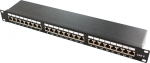 Logilink 19" Cat.6A Patchpanel, 24-Port, STP,Einbau,schwarz