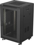 Lanberg Szafa instalacyjna rack stojąca 19 cali 18U 600x600 perforated doors LCD (Flat pack) czarna