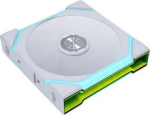 Lian Li UNI FAN SL FLEX Wireless PWM Fan, ARGB, Infinity Mirror - Reverse Blade, 120mm, White