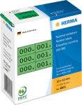 HERMA Nummernetik. 3fach selbstkl. 10x22 mm gr&uuml;n/schwarz