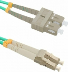 Qoltec Optic Patchcord LC/UPC - SC/UPC MM 50/125 OM4 1m (54348)