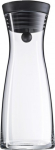 WMF water carafe 0.75 l Basic - 0.75 l - Schwarz - Transparent - Glas - Silicone - Edelstahl - Basic - 10 cm - 237 mm (06.1771.6040)
