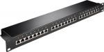 Goobay Wentronic - Patch Panel - CAT 6 - STP - RJ-45 X 24 - Schwarz - 1U - 48.3 cm (19")