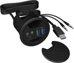 RaidSonic ICYBOX IB-HUB1404A IcyBox Desk Hub 2x USB 3.0, 1x USB 3.0 Type-C, audio input/output, SD reader