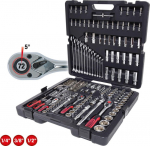 KS Tools 1/4"+3/8"+1/2" 216 pcs CHROMEplus Socket Set