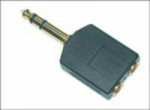 MicroConnect Adapter 6.3mm - 2X3.5mm M-F, Stereo