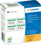 HERMA Anlagennr. selbstkl. 2-fach 15x22 mm Imprint green