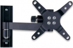 Techly ICA-LCD 105BK - Befestigungskit (Wandplatte, Halterung f&uuml;r Display) - einstellbarer Arm - f&uuml;r LCD TV - Schwarz - screen size: 33-76.2 cm (13"-30")